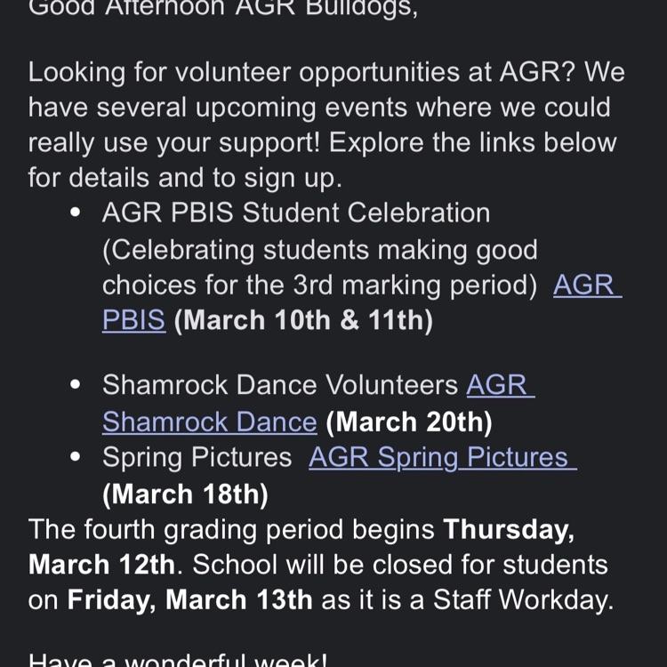 here is today’s Robo call for any questions. Call 540-825-0616.