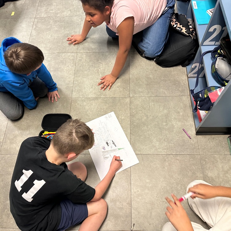 4th graders are up to something - hint: they're "swimming" in work.  Watch for updates on this growing project...