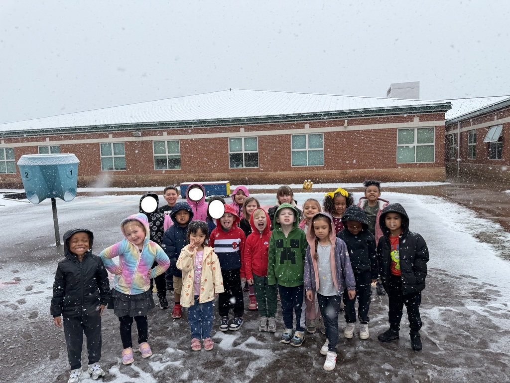 From 85 degrees yesterday, to snowflakes today.  AGR kindergarteners in Mrs. Henderson's class don't mind the changing weather.