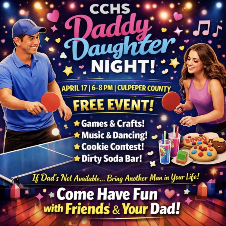 April 17 daddy daughter night at Culpeper County high school