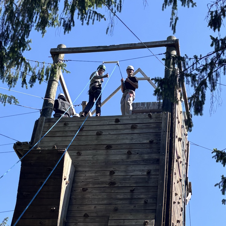 E-Squared students from CCHS and EVHS had a great day at Verdun Adventure Bound, pushing their limits, getting out of their comfort zones, and learning to communicate and work as a team. #BDP #BetterEveryDay #ForksUp