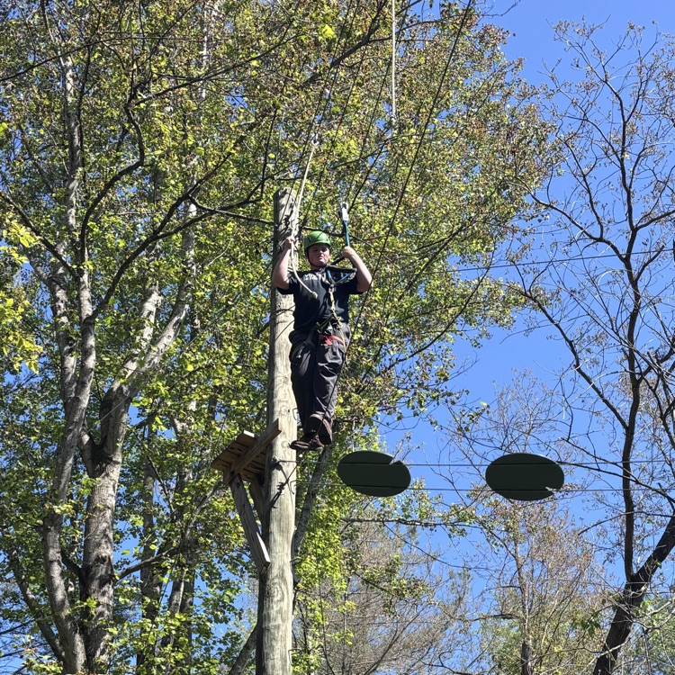 E-Squared students from CCHS and EVHS had a great day at Verdun Adventure Bound, pushing their limits, getting out of their comfort zones, and learning to communicate and work as a team. #BDP #BetterEveryDay #ForksUp