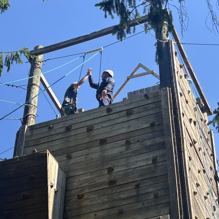 E-Squared students from CCHS and EVHS had a great day at Verdun Adventure Bound, pushing their limits, getting out of their comfort zones, and learning to communicate and work as a team. #BDP #BetterEveryDay #ForksUp