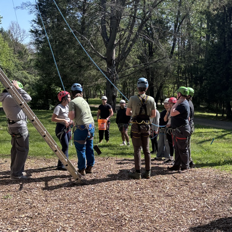 E-Squared students from CCHS and EVHS had a great day at Verdun Adventure Bound, pushing their limits, getting out of their comfort zones, and learning to communicate and work as a team. #BDP #BetterEveryDay #ForksUp