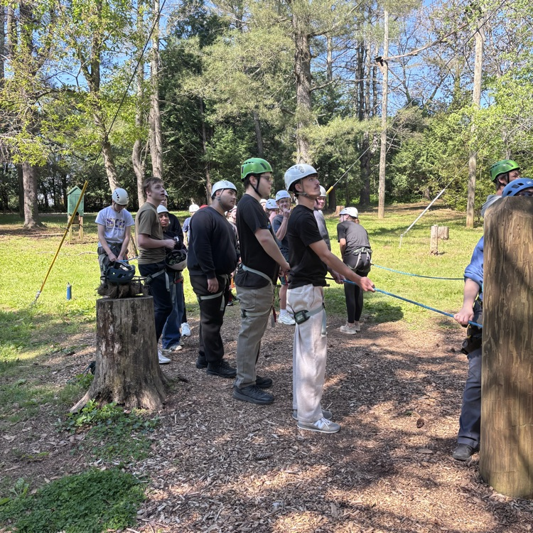E-Squared students from CCHS and EVHS had a great day at Verdun Adventure Bound, pushing their limits, getting out of their comfort zones, and learning to communicate and work as a team. #BDP #BetterEveryDay #ForksUp