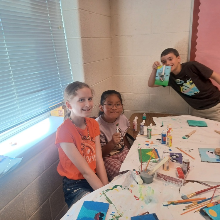 Ms.C's 3rd graders are working hard preparing for Market Day. They are very creative and great team workers too.