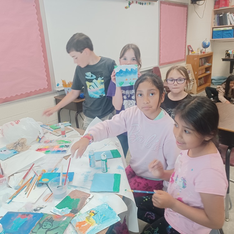 Ms.C's 3rd graders are working hard preparing for Market Day. They are very creative and great team workers too.