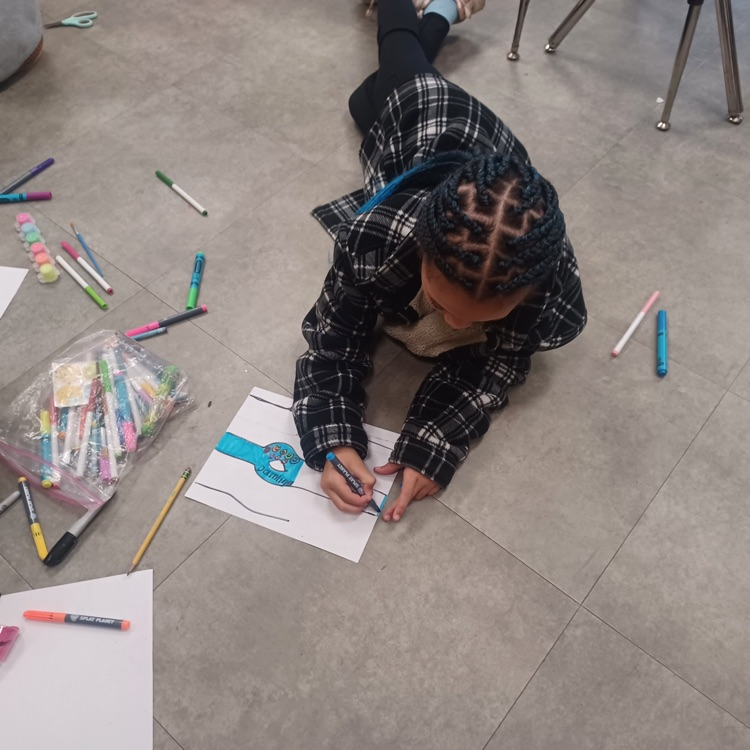 Ms.C's 3rd graders are working hard preparing for Market Day. They are very creative and great team workers too.