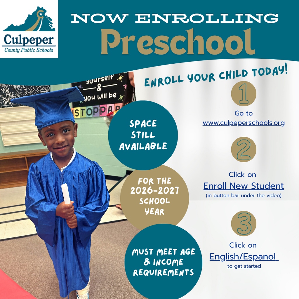 Preschool enrollment ad shows a child in cap and gown. Text highlights enrollment steps and age/income requirements.