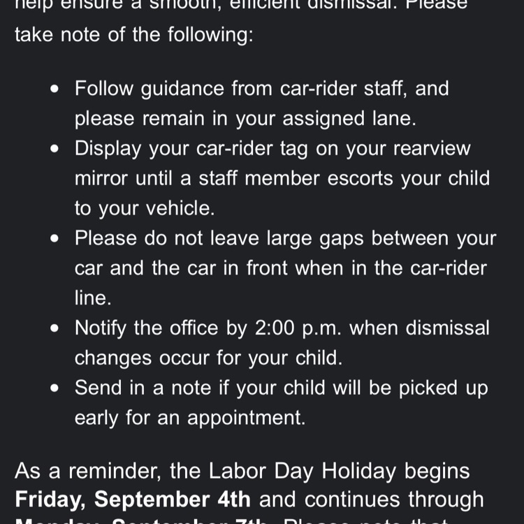 Here is today's robo call.  If you do not receive these please call the office at (540) 825-0616.