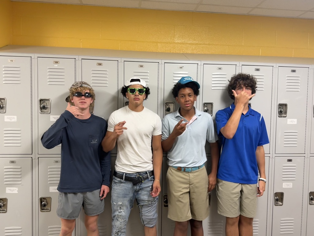 Boys next to lockers