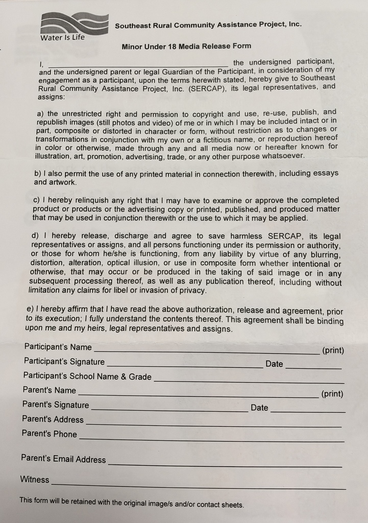 A single-page document with a watermark. It contains text, blanks for signatures, and a date field.