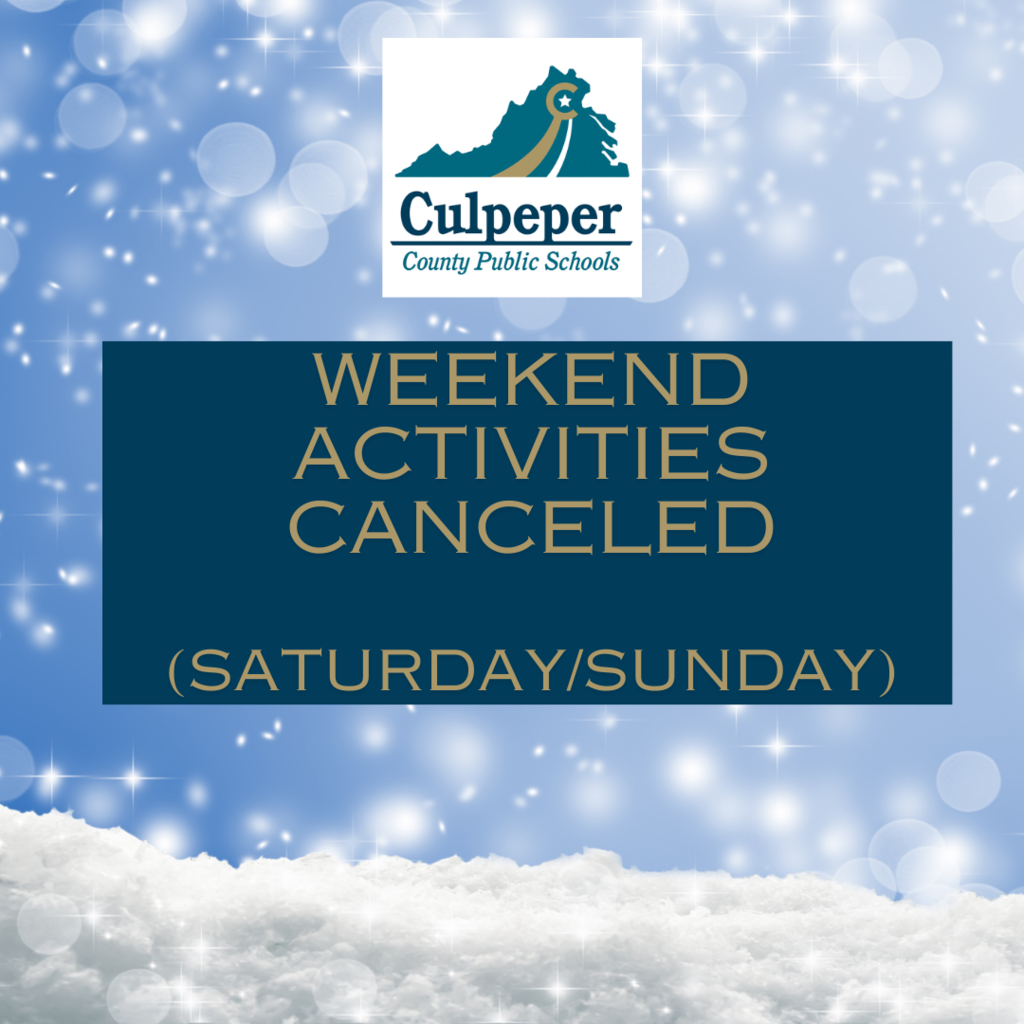 weekend activities canceled
