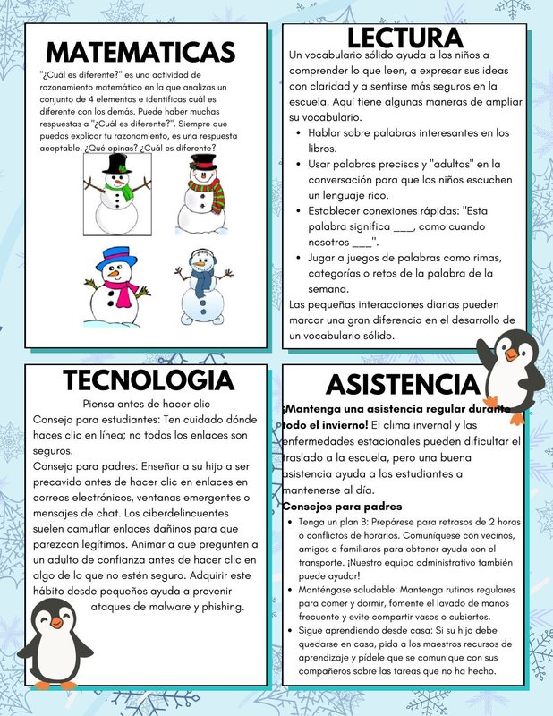 January Tiger Times Newsletter - Spanish