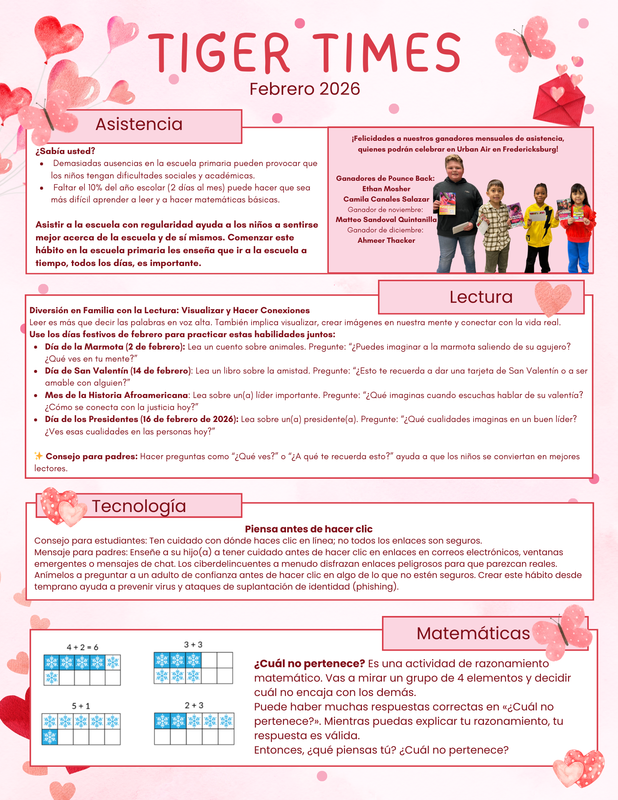 Tiger Times Newsletter - Spanish 2