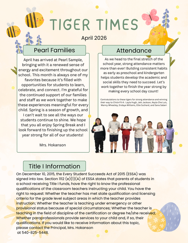 Tiger Times Newsletter