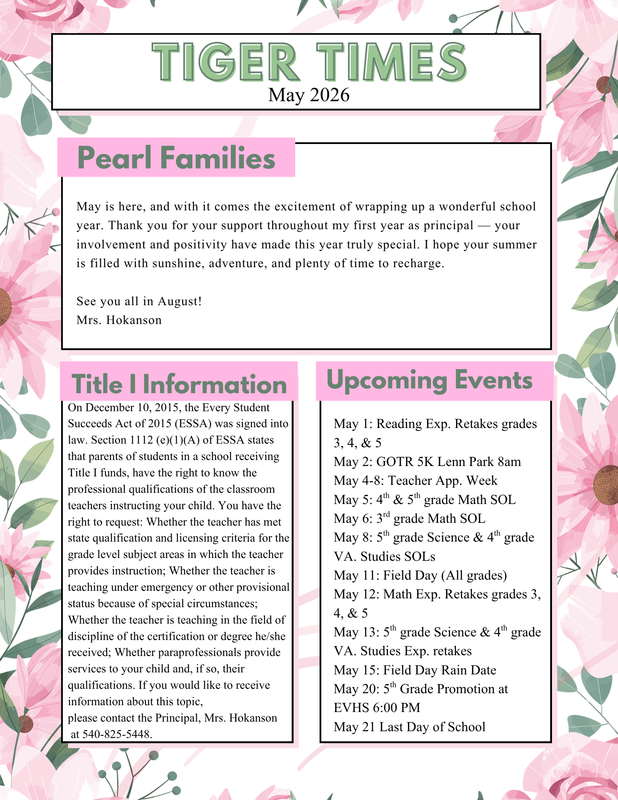 Tiger Times Newsletter