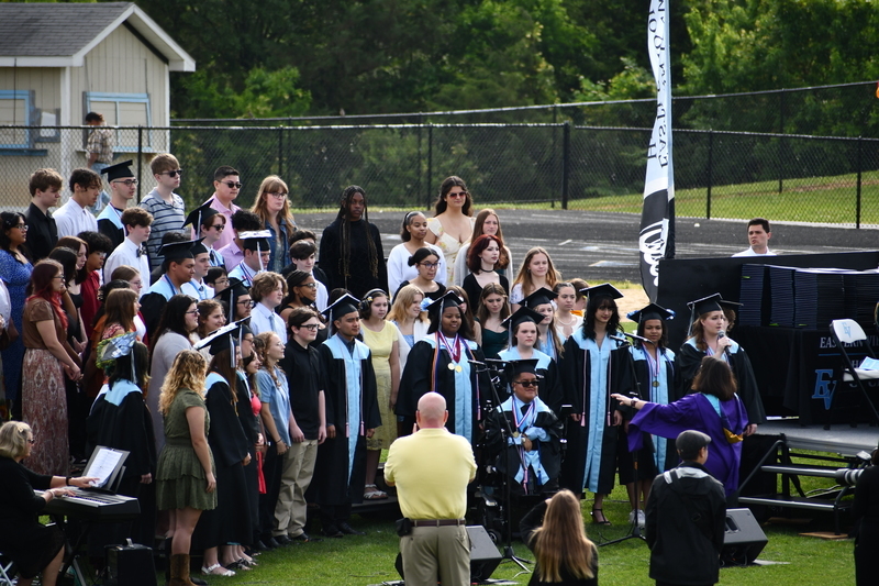 Diego sang in the choir for the EVHS graduation ceremony