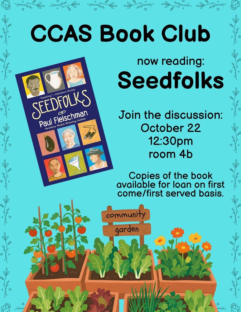 ccas book club seedfolks graphic