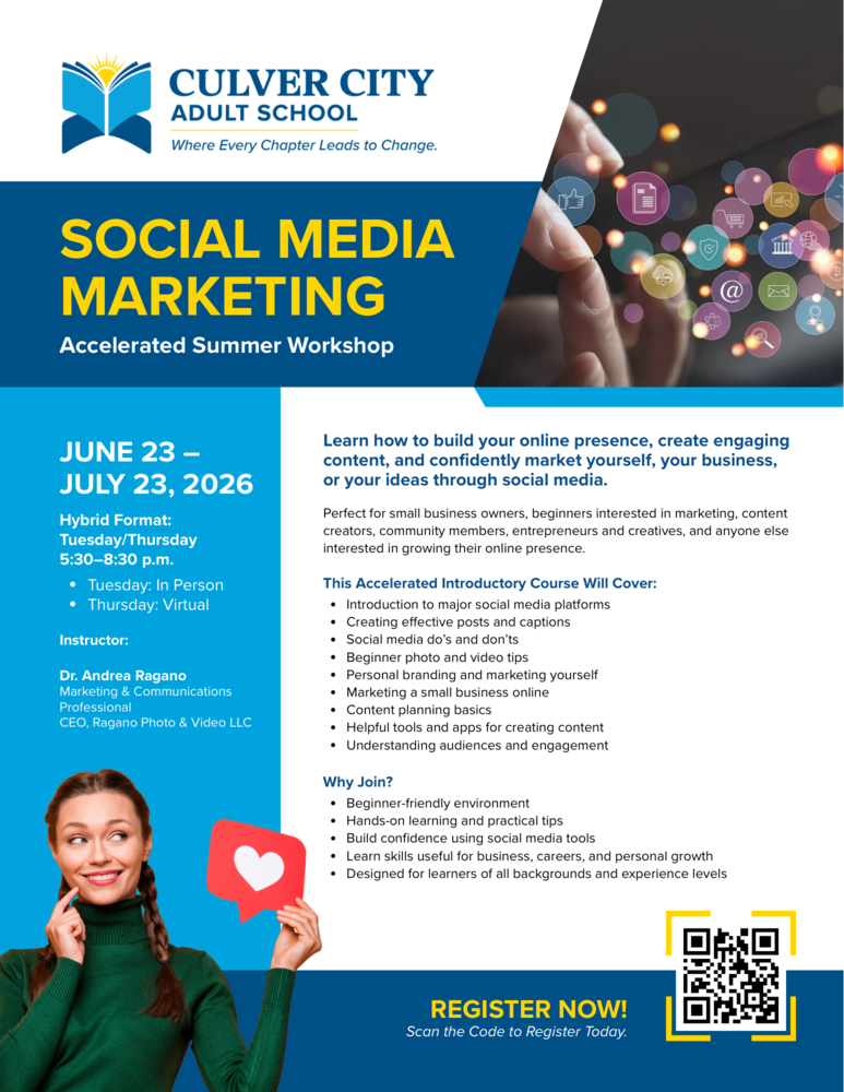 social media marketing flier