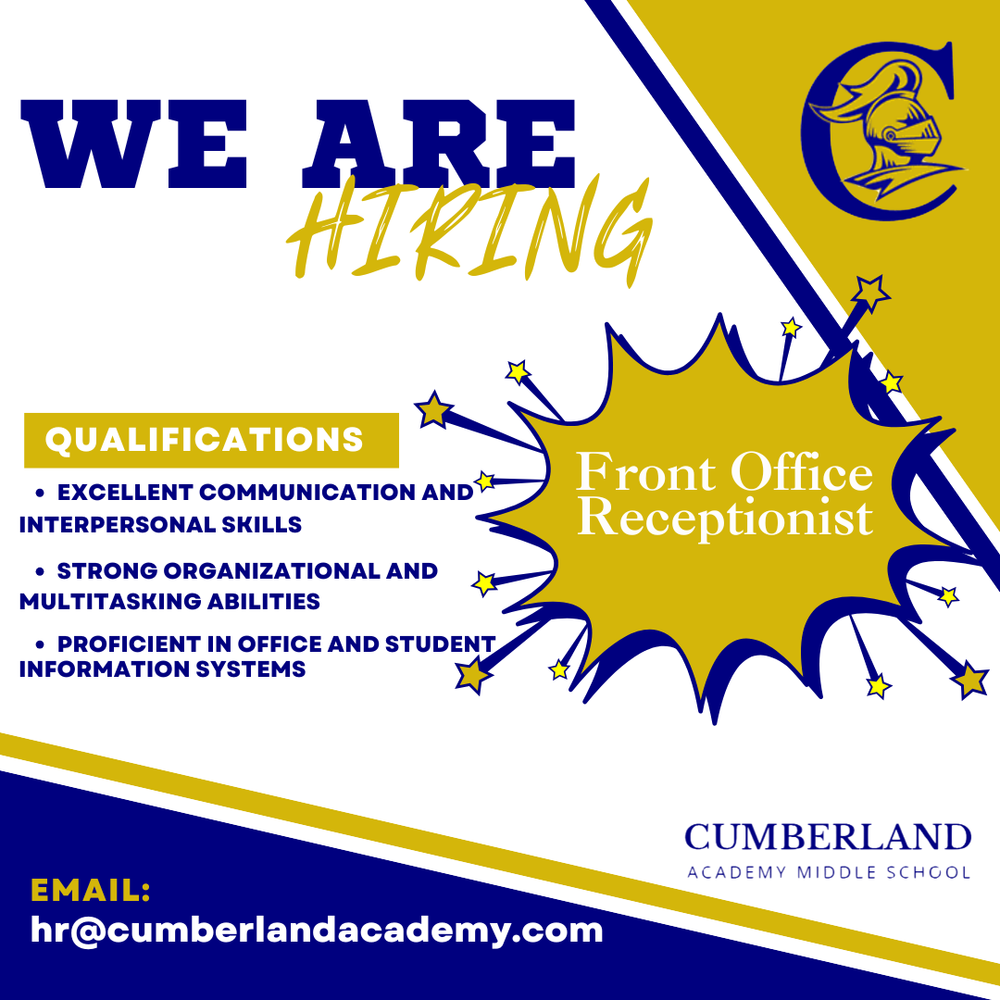 Hiring Front Office Receptionist