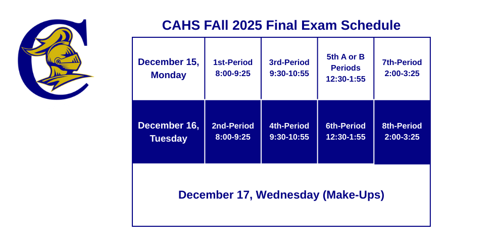 Final Exam Schedule