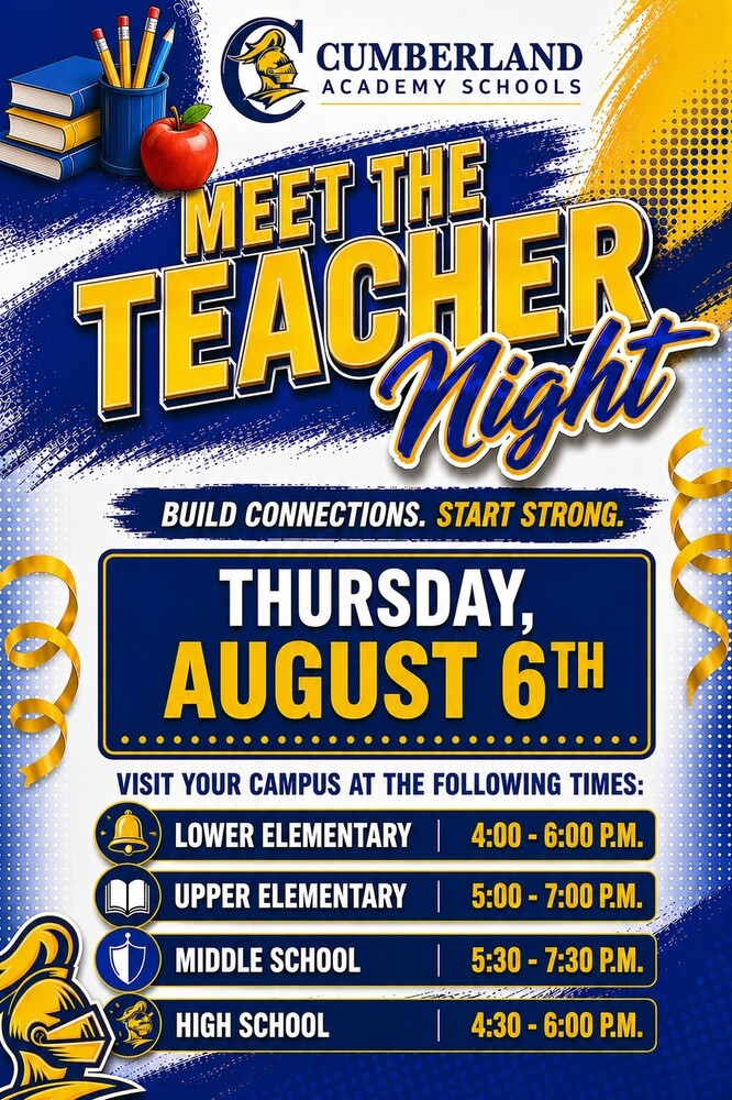 Meet the Teacher Night Schedule