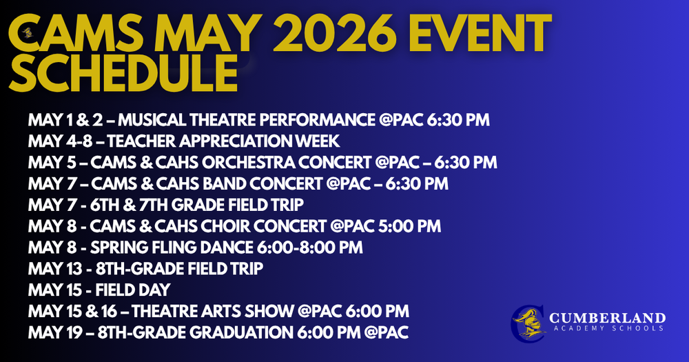 CAMS May 2026 Events