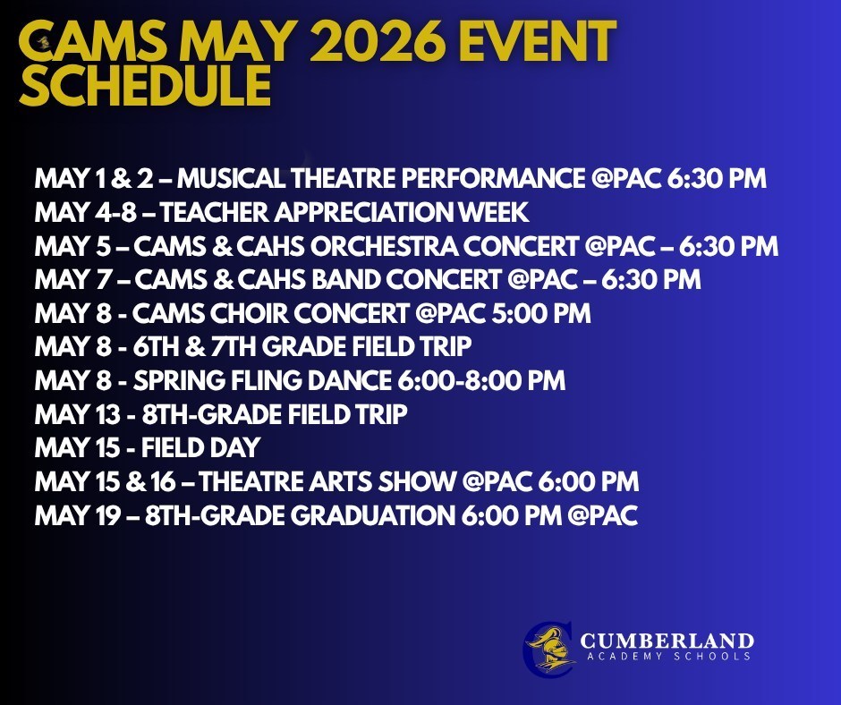 cams may events