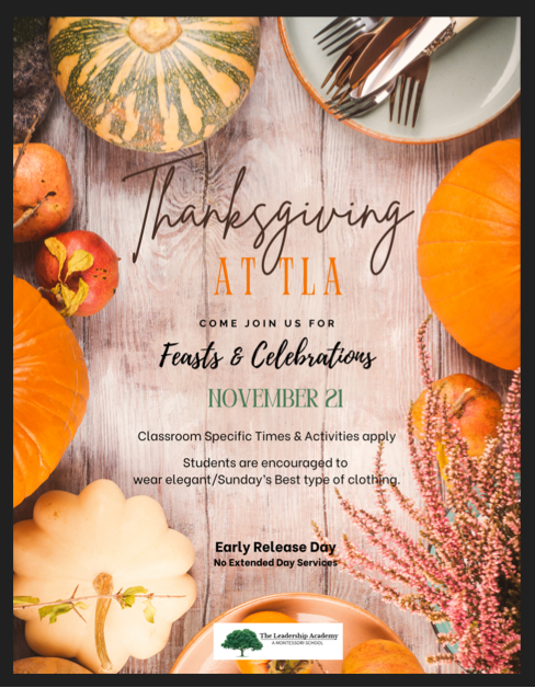 thanksgiving feasts and early release