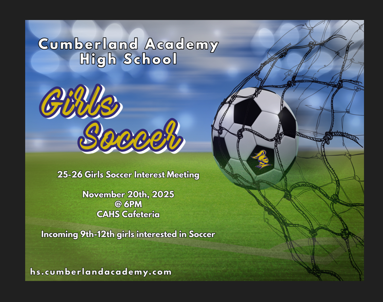girls soccer team interest meeting graphic