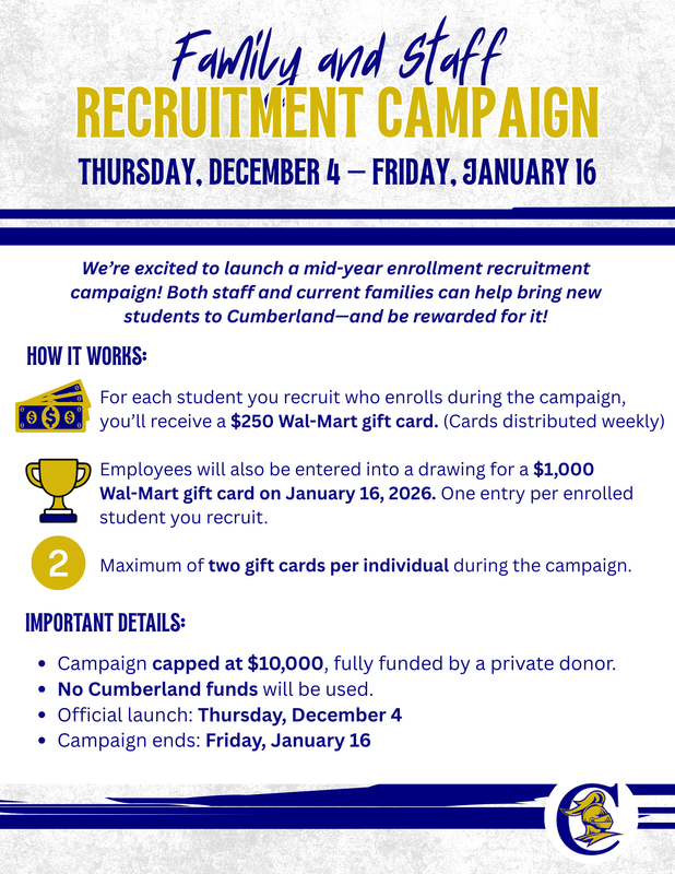 family and staff campaign graphic