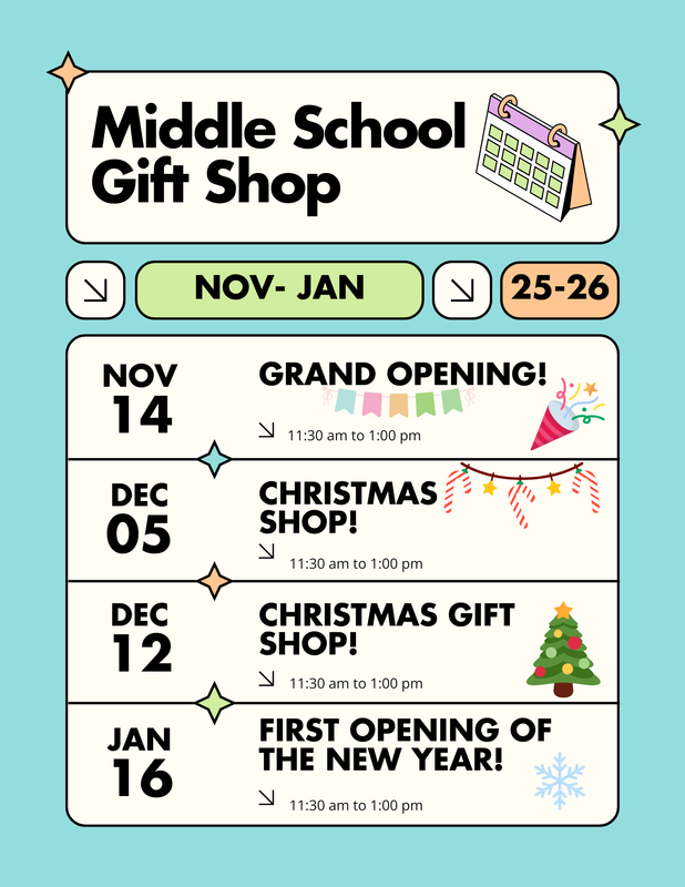 middle school gift shop 