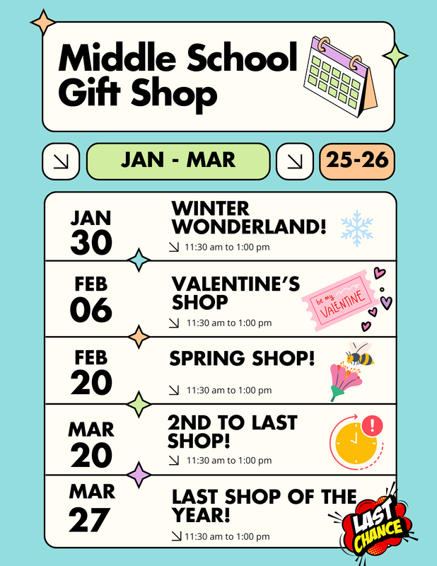 middle school gift shop