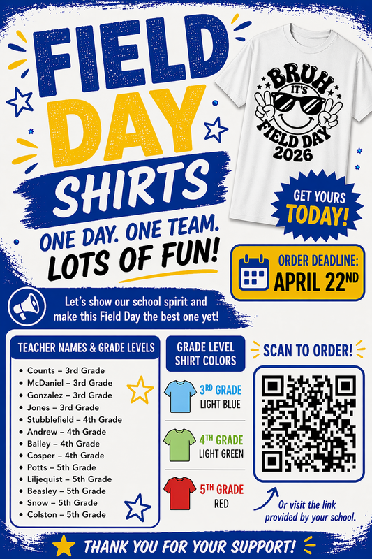 shirt order information