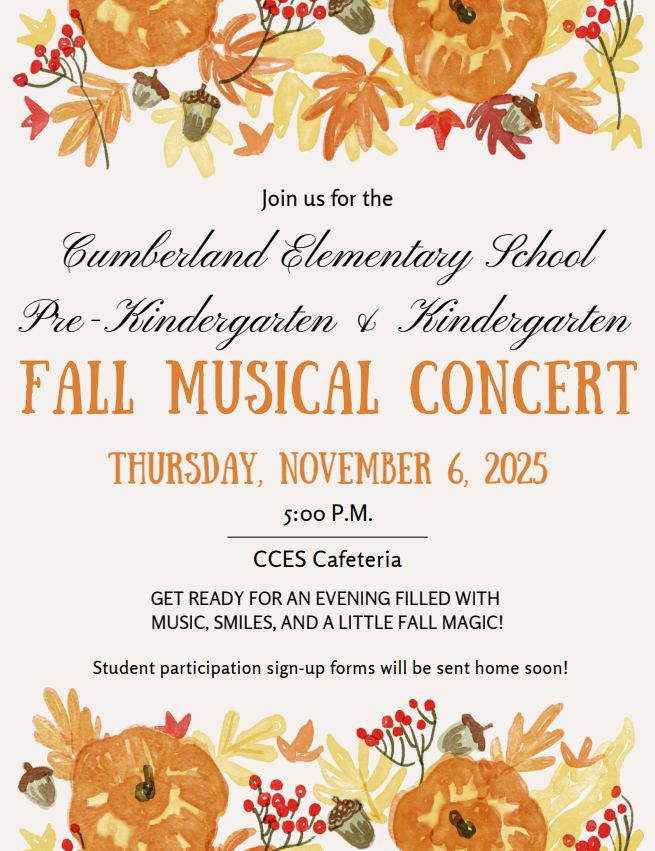 Pre-K K Fall Music Concert