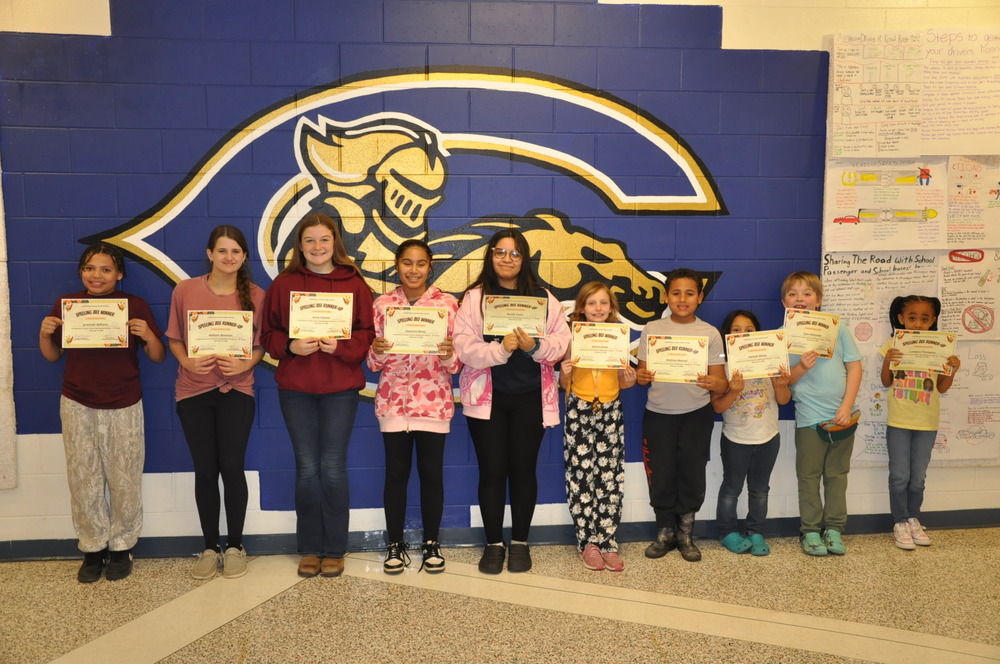 Spelling Bee individual grade level winners and runners-up recognized at the School Board meeting included the following: Jeremiah Williams, Addison Bowman, Anna Fleenor, Raeanna Mealy, Nicole Tovar, Jessica Jones, Mathias Manuel, Aaliyah Mealy, Tyler Alexander, and Londynn Thompson.