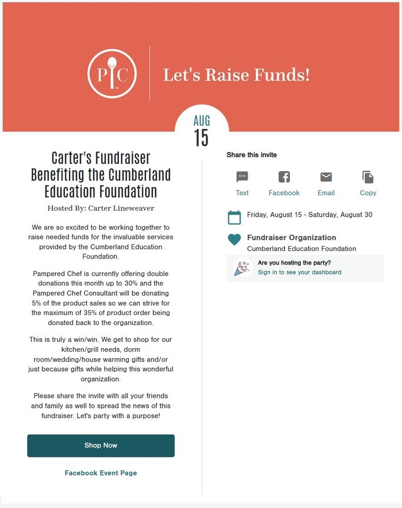 Foundation Fundraiser Flyer