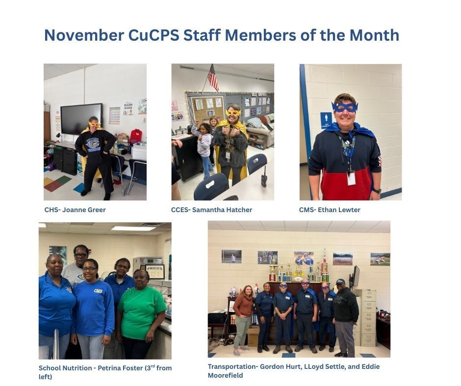 November Staff Members of the Month