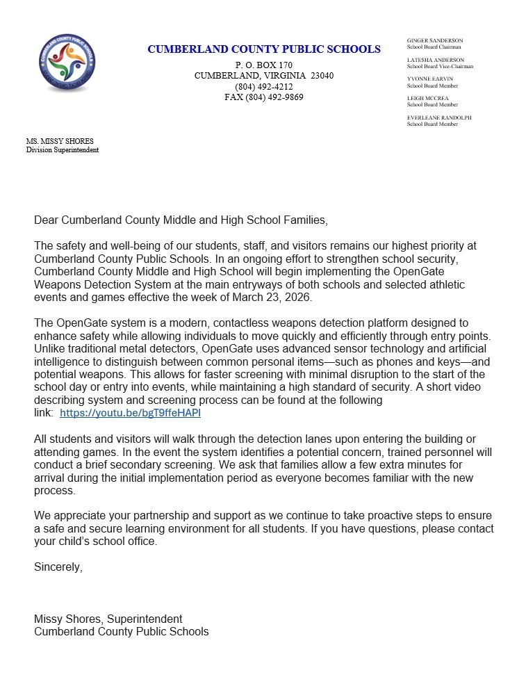 Letter from Superintendent about Opengate (PDF) in body