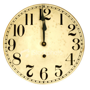 Clock at 12 Noon