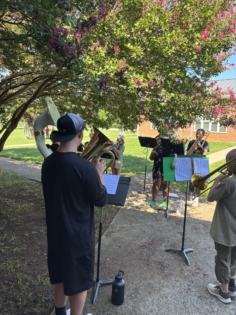 Students practicing brass