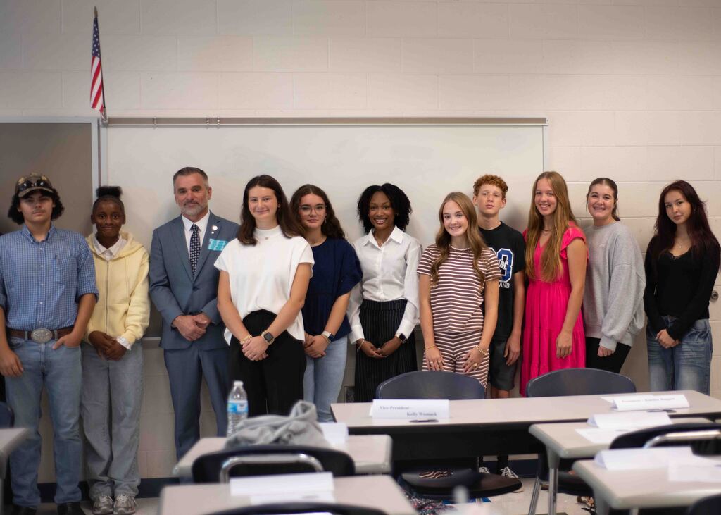 New SGA officers with special guest Senator Luther Cifers.