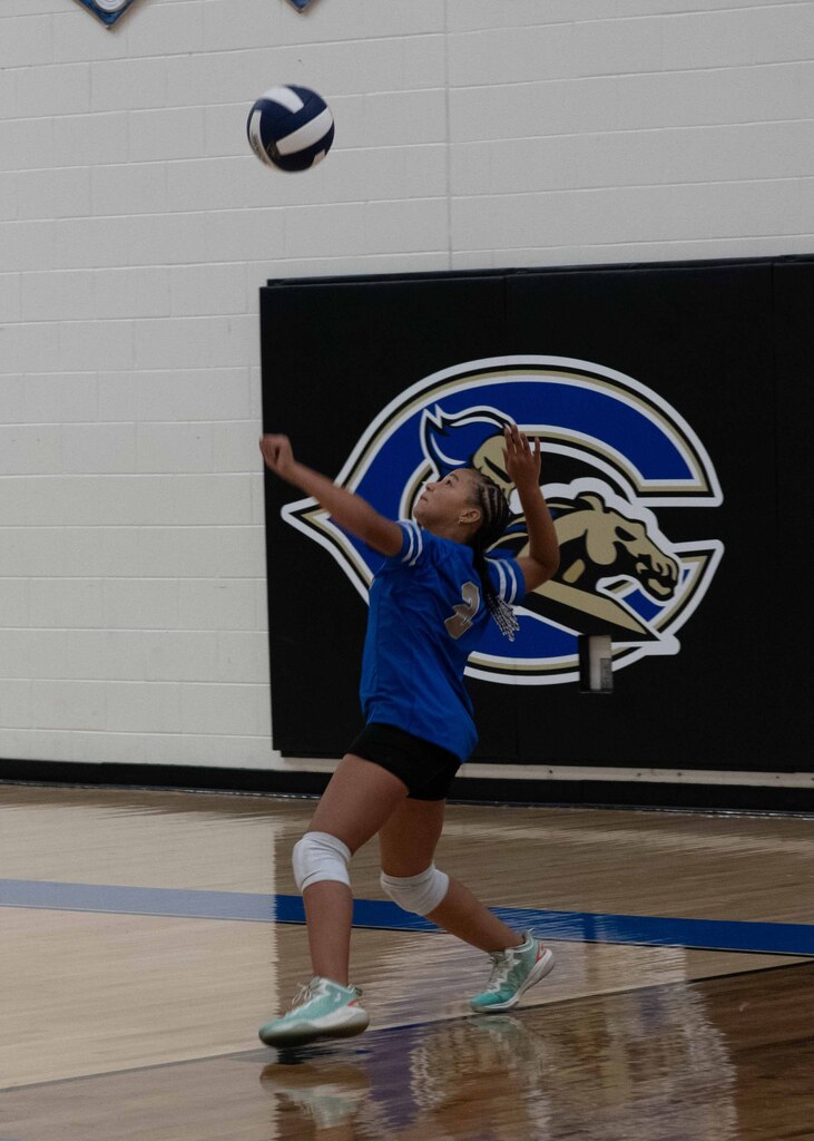 Player serves.