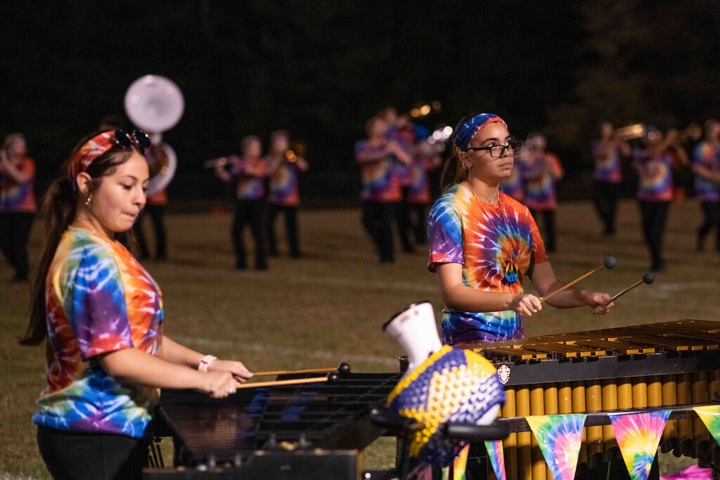 The Cumberland School Band performs at Homecoming.