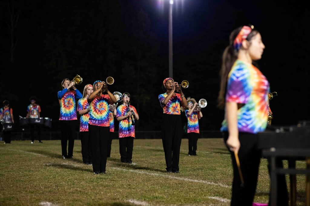 The Cumberland School Band performs at Homecoming.