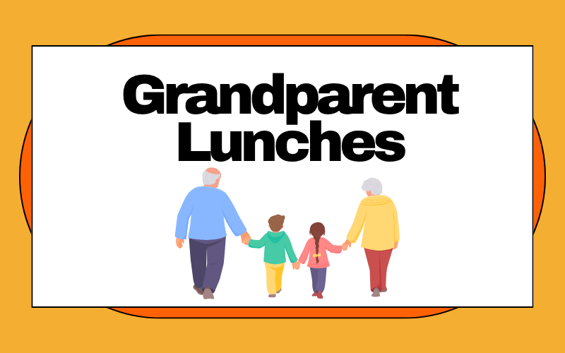 children holding hands with grandparents