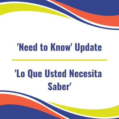Need to Know Update