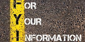 Words for your information written on pavement