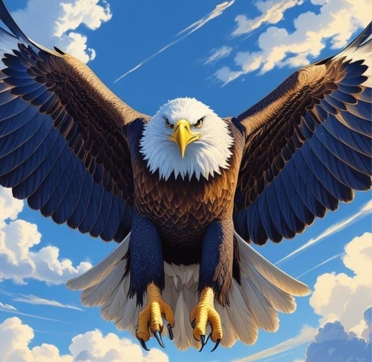 Eagle in flight